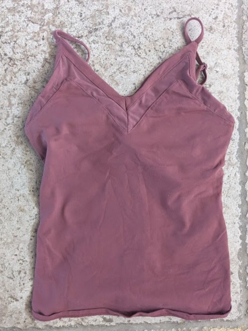 EUC Alo Yoga Ally Fitted Tank Top DUSTY ROSE MAUVE SIZE XS